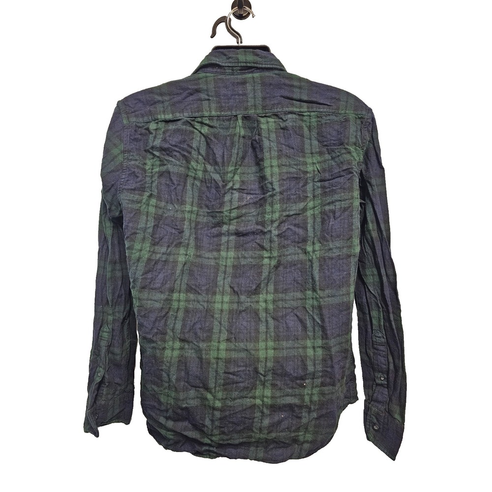 J.Crew Men's Classic-fit Long Sleeve Flannel, Green And Blue, Size L - Picture 2 of 6